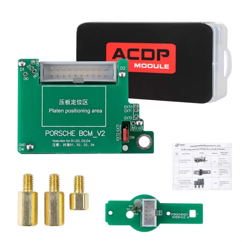 NEW Yanhua ACDP-2 Master with Module 10 Porsche BCM Key Programming All Key Lost/Key Reset/Key Refresh