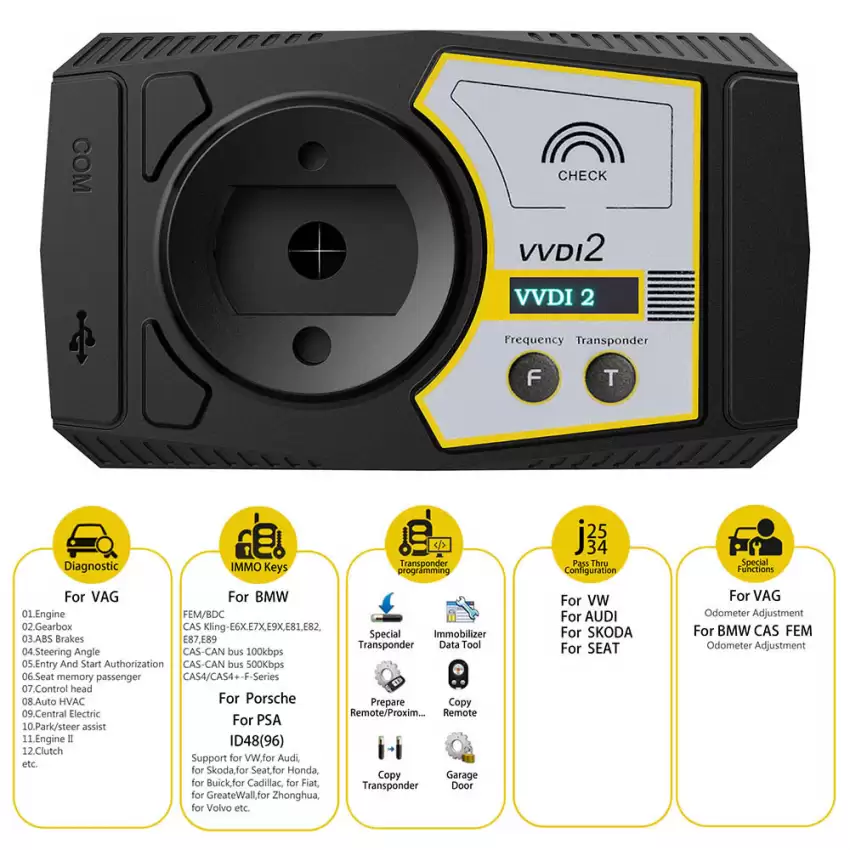 OEM NEW Bundle of Xhorse VVDI2 Full Version OBD Key Programmer and VVDI MB BGA Tool or Mercedes Benz Key Programming