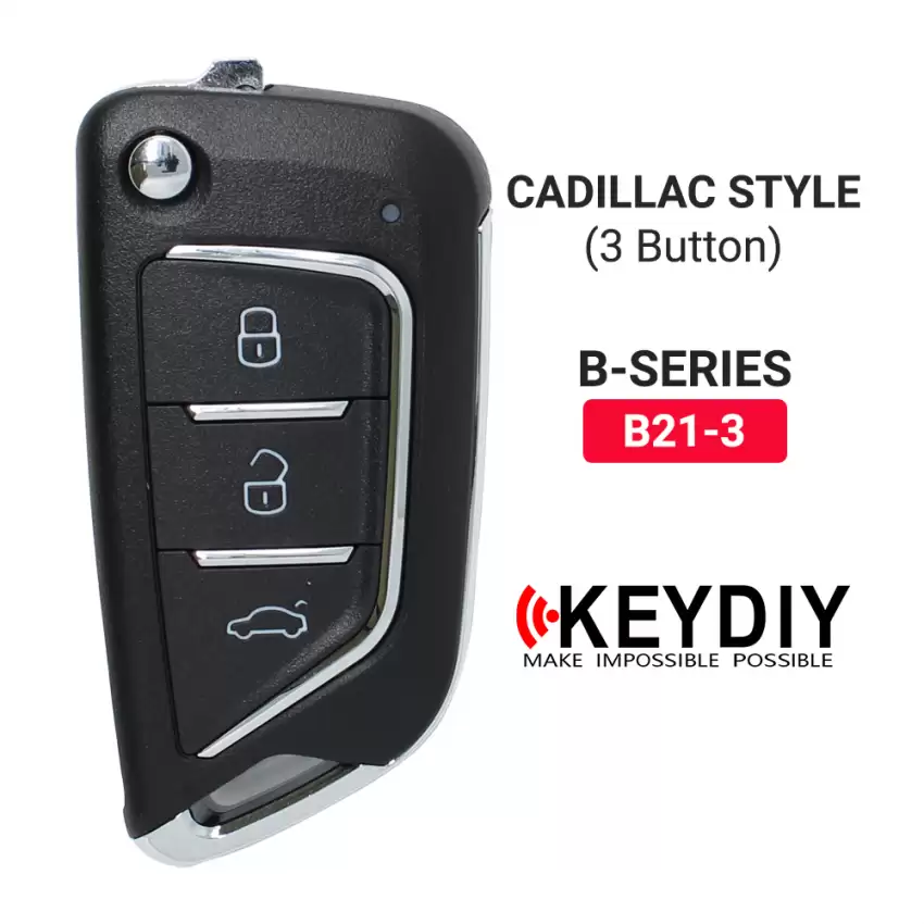 KEYDIY KD Universal Car Flip Remote Key Cadillac Style 3 Buttons B21-3 - CR-KDY-B21-3  p-2