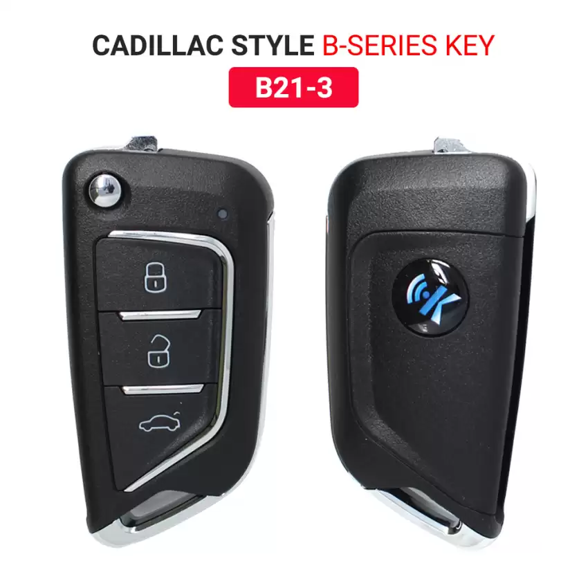 KEYDIY KD Universal Car Flip Remote Key Cadillac Style 3 Buttons B21-3 - CR-KDY-B21-3  p-2