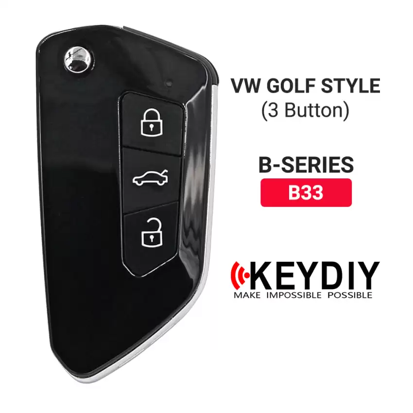 New High Quality KEYDIY Universal Flip Remote Key VW Golf Style 3 Buttons B33