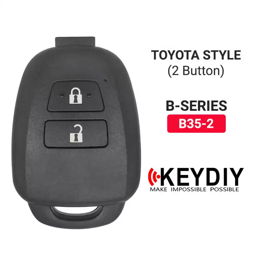 New High Quality KEYDIY Universal Remote Head Key Toyota Style 2 Buttons B35-2