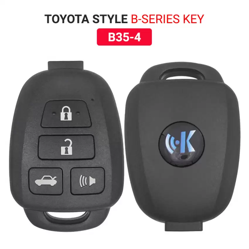 New High Quality KEYDIY Universal Remote Head Key Toyota Style 4 Buttons B35-4