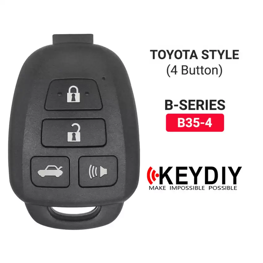 KEYDIY Universal Remote Head Key Toyota Style 4 Buttons B35-4 - CR-KDY-B35-4  p-2