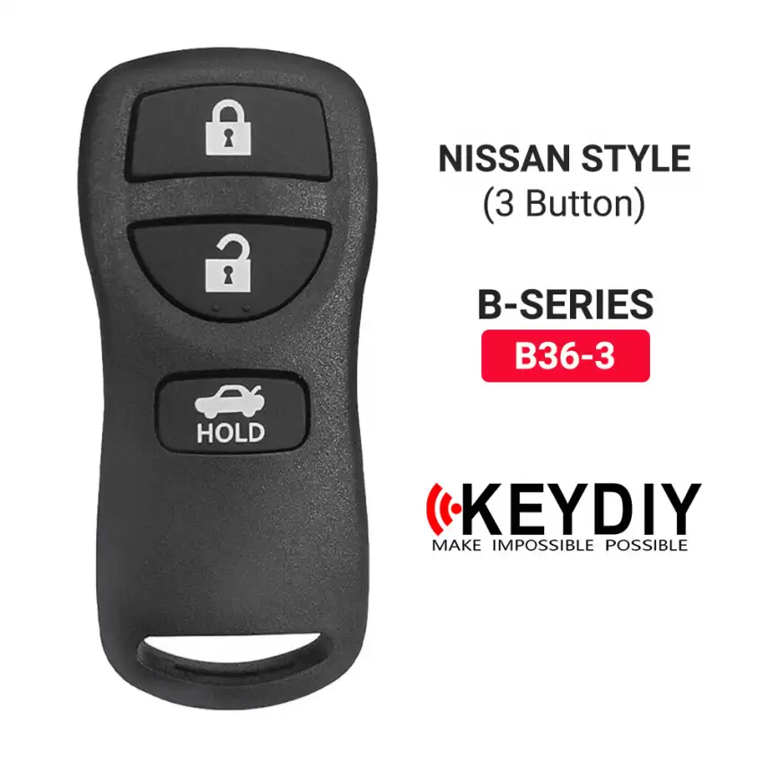 KEYDIY Universal Keyless Remote Key Nissan Style 3 Buttons B36-3 - CR-KDY-B36-3  p-3
