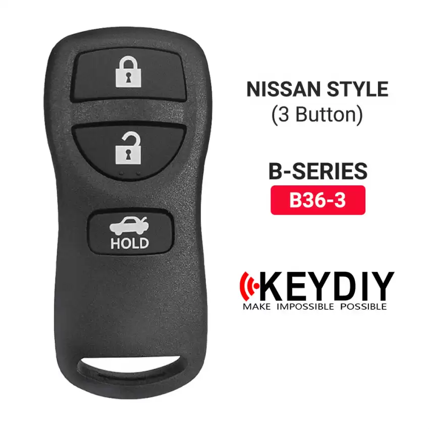 KEYDIY Universal Keyless Remote Key Nissan Style 3 Buttons B36-3 - CR-KDY-B36-3  p-2