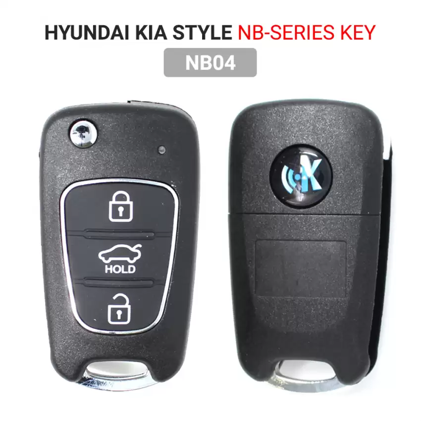 KEYDIY KD Universal Flip Wireless NB Series Remote Key Hyundai Kia Style NB04 3 Button for KD-X2 and Mini KD remote maker