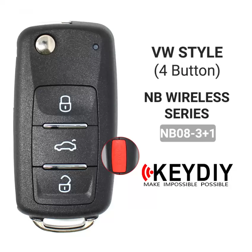 KEYDIY Universal Wireless Flip Remote Key VW Style 4 Buttons NB08-3+1 - CR-KDY-NB08-3+1  p-3