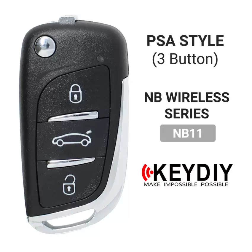 KEYDIY Universal Wireless Flip Remote Key PSA Style 3 Buttons NB11 - CR-KDY-NB11  p-2