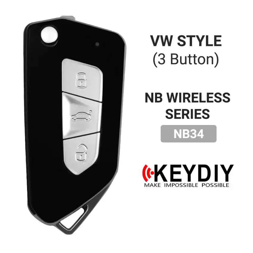 New High Quality KEYDIY Universal Wireless Flip Remote Key VW Style 3 Buttons NB34
