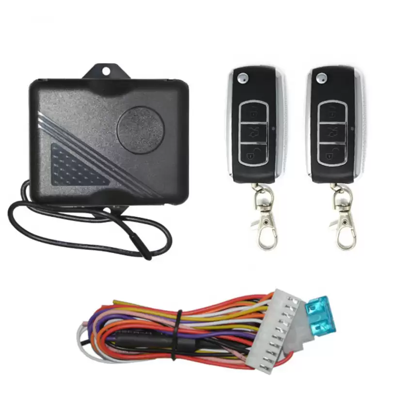Universal Car Remote Kit Keyless Entry System Bently Chrome Remote Key Style 3 Buttons