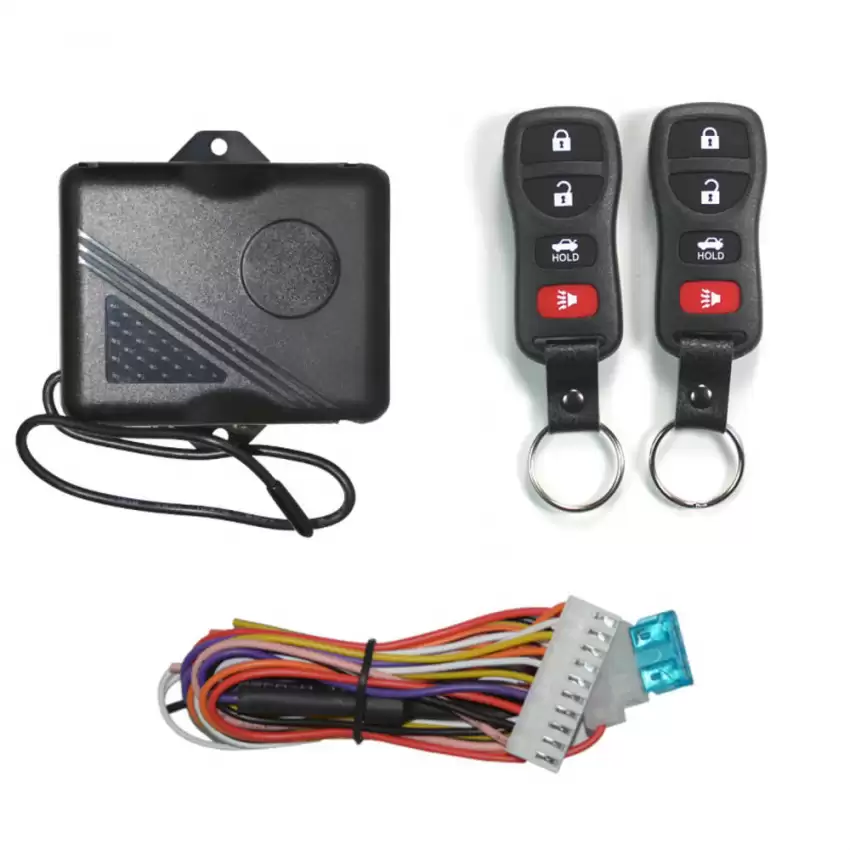 Universal Car Remote Kit Keyless Entry System Nissan Remote Key Style 4 Buttons