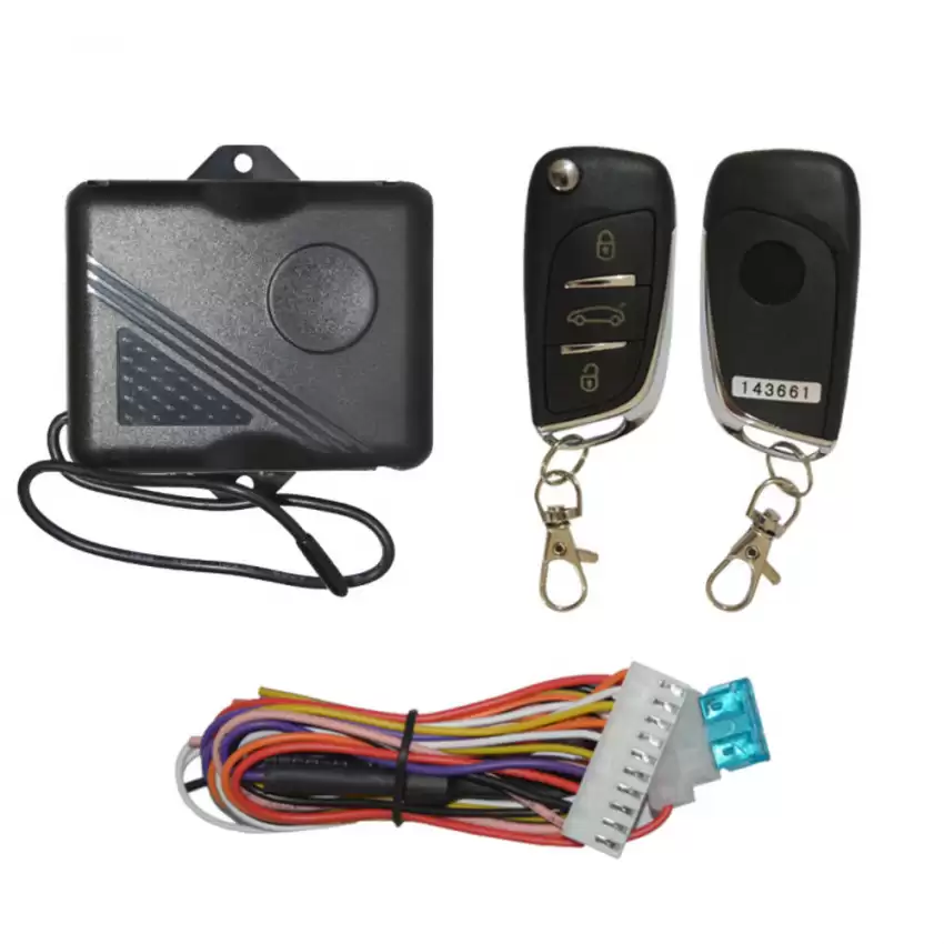 Universal Car Remote Kit Keyless Entry System Peugeot Citroen Flip Remote Style 3 Buttons
