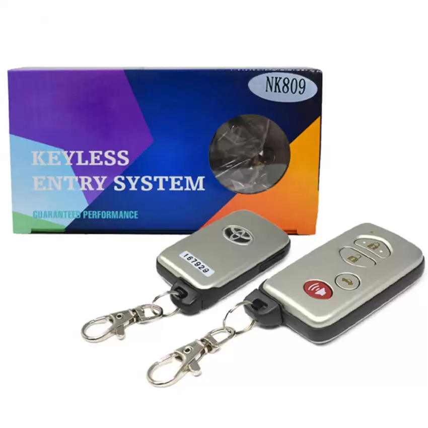 Universal Car Remote Kit Keyless Entry System Toyota Remote Key Style 4 Buttons - SS-TOY-NK809  p-3