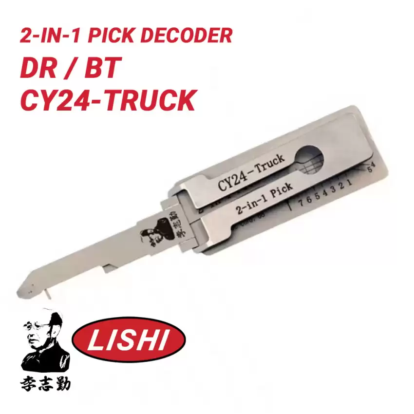 Original Lishi CY24-TRUCK for Chrysler 2-in-1 Pick Decoder Anti Glare