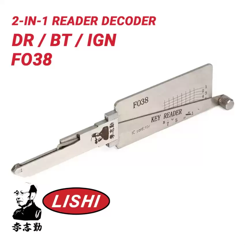Original Lishi FO38 for Ford Reader Decoder Anti Glare