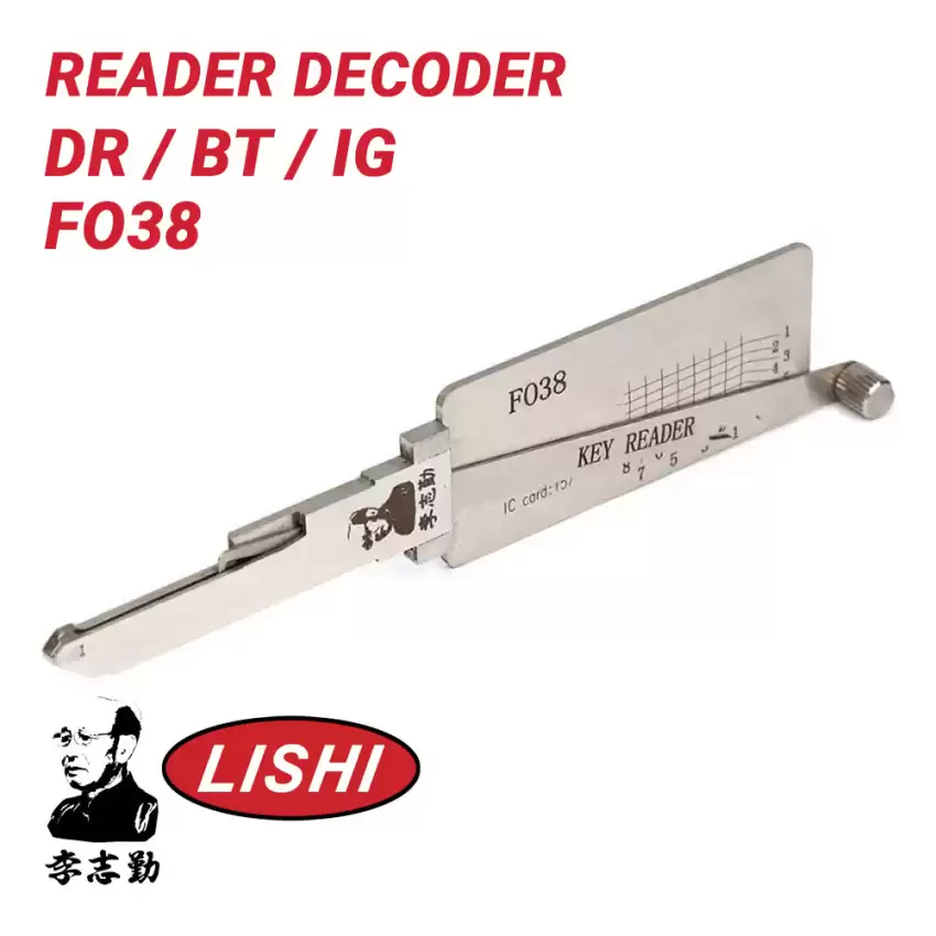 Original Lishi FO38 for Ford Reader Decoder Anti Glare