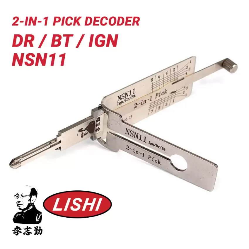 Original Lishi NSN11 for Nissan Infiniti 2-in-1 Pick Decoder Anti Glare