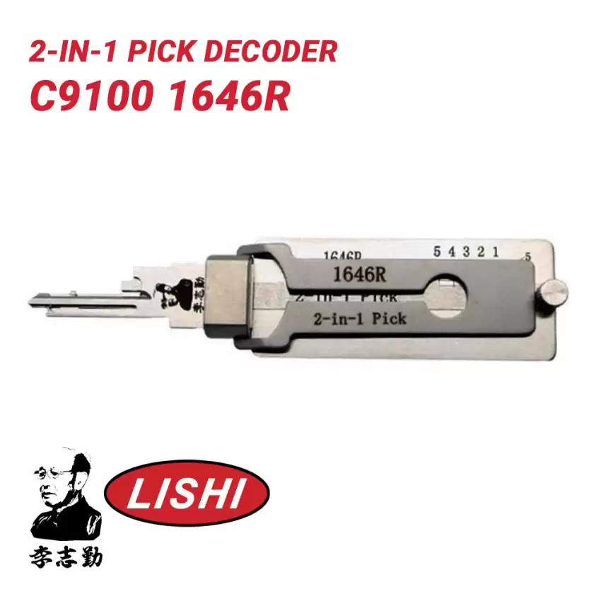 Original Lishi C9100/1646R-AG for National Compx Mailbox Locks 2-in-1 Pick Anti Glare