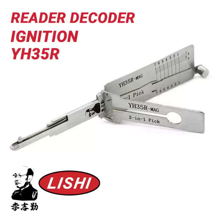 Original Lishi YH35R for Yamaha Ignitions With Magnetic Gate Extended Length Reader Anti Glare