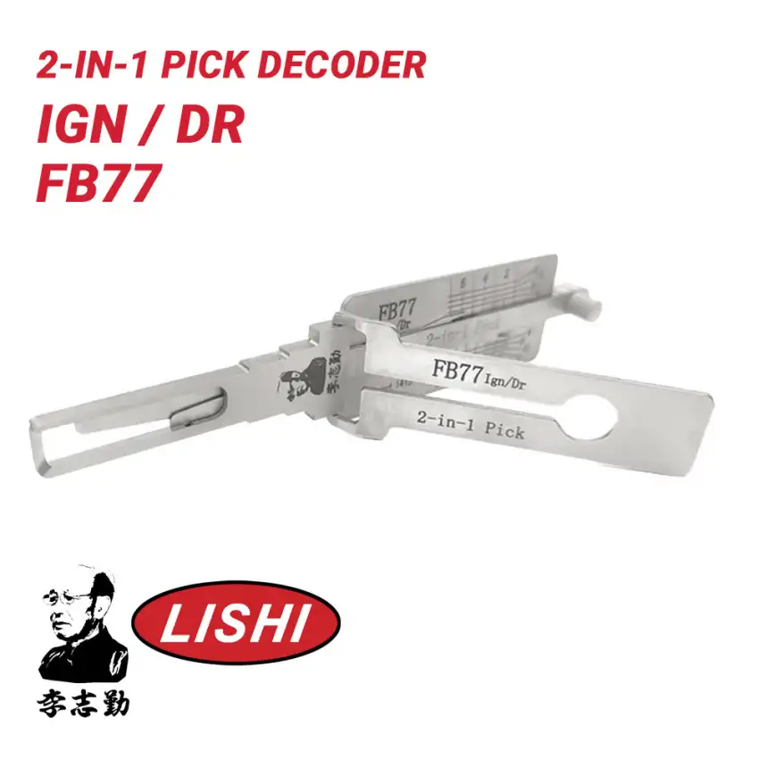 Original Lishi FB77 for DAF Trucks 2-in1- Pick Decoder AG