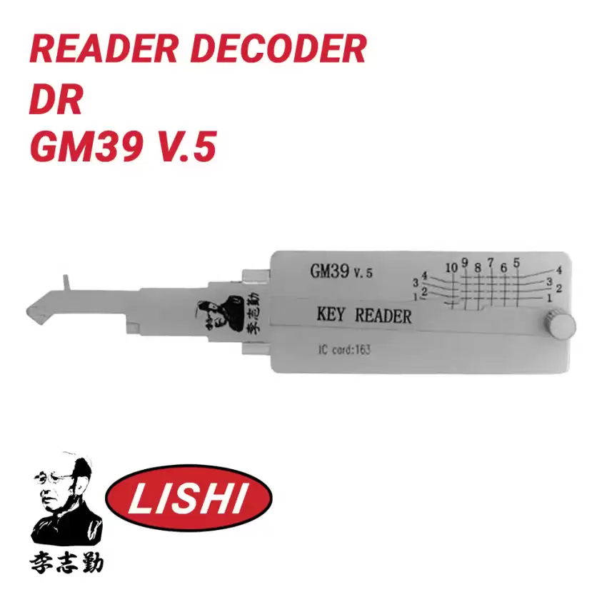 Original Lishi GM39 V.5 for GM Decoder Reader Door Anti Glare
