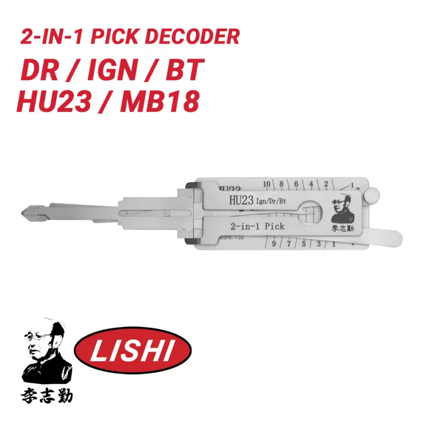 Original Lishi HU23/MB18 for Mercedes Benz 2-in1- Pick Decoder AG