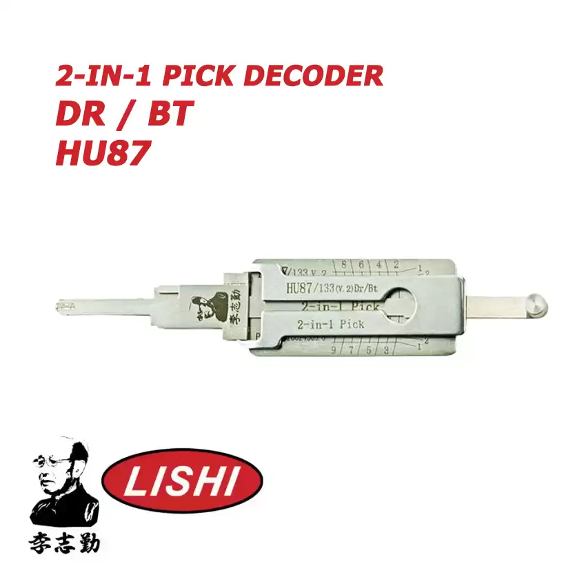 Original Lishi HU87 HU133 HU134 for Suzuki 2-in-1 Pick & Decoder Door Trunk  Anti Glare