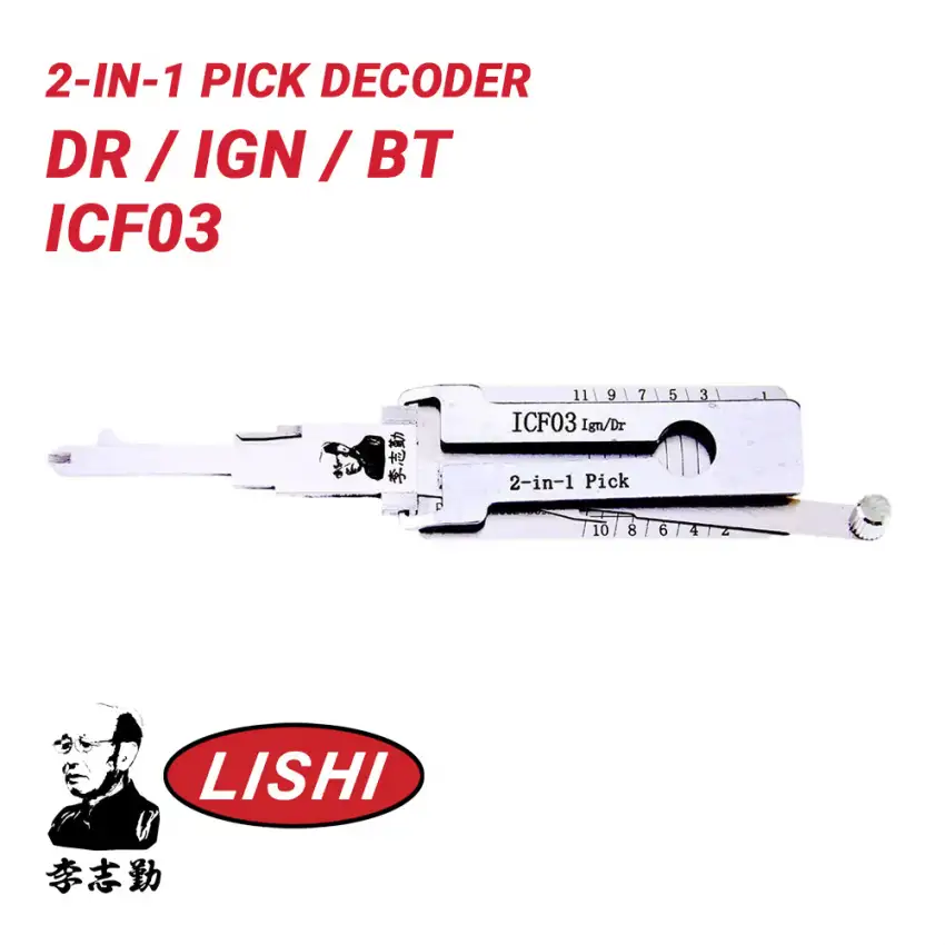 Original Lishi ICF03 for Ford Escape / Mazda 11-Cut 2-in1- Pick Decoder AG