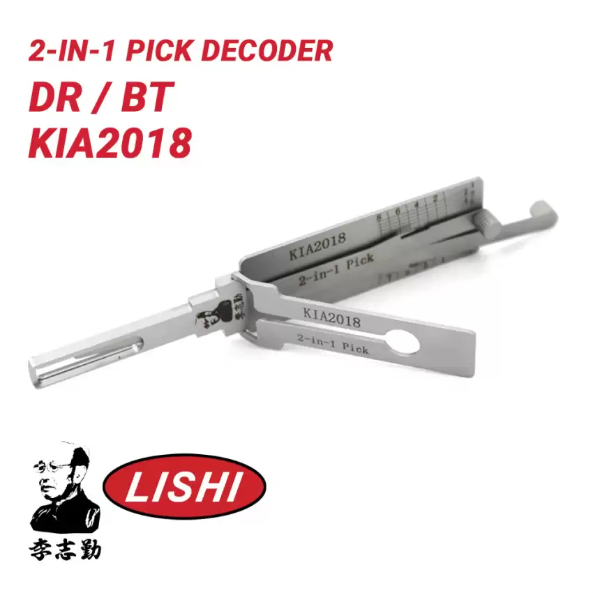 Original Lishi for KIA STINGER 2018 2-in-1 Pick Decoder Door Trunk Anti Glare