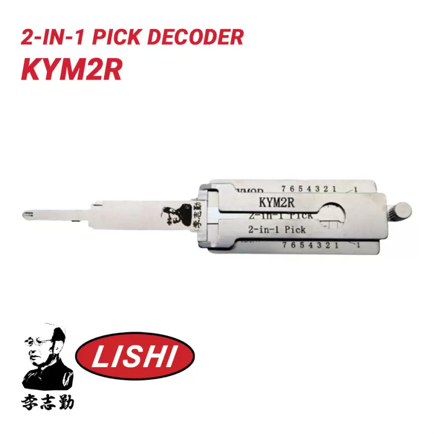 Original Lishi KYM2R for KYMCO Scooter 2-in-1 Pick Decoder Anti Glare