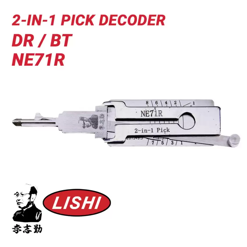 Original Lishi NE71R for Honda 2-In-1 Pick & Decoder Door Trunk