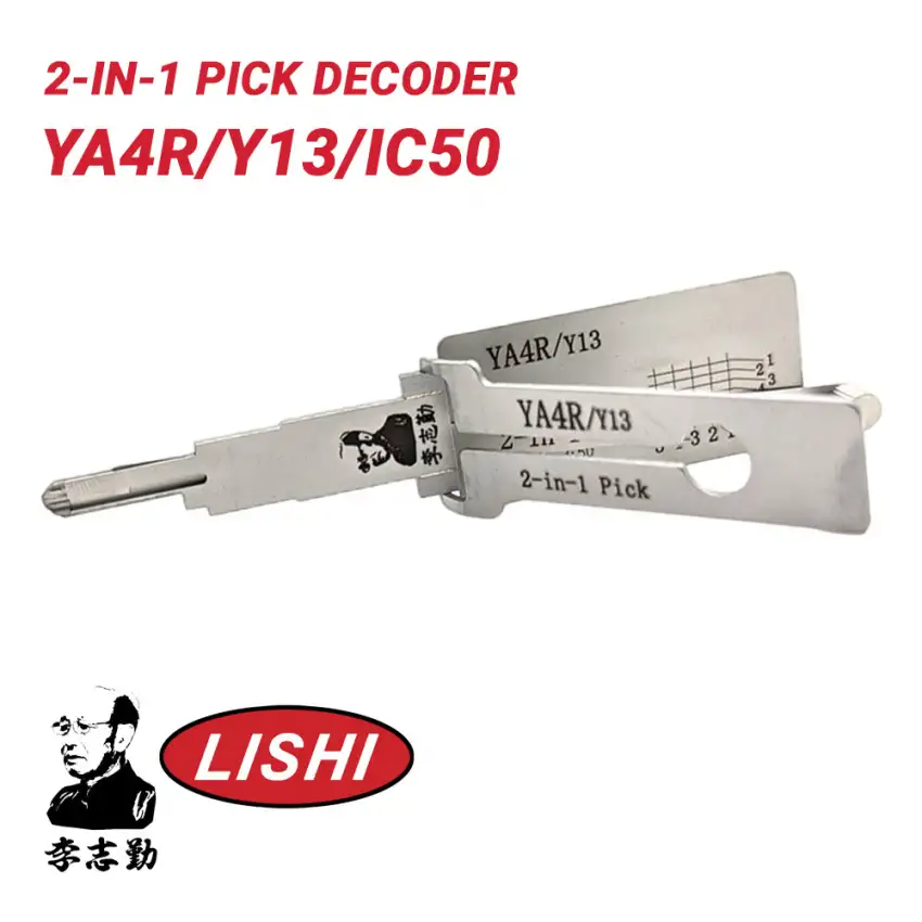 Original Lishi YA4R/Y13/IC50 for Mack Trucks and Yale 2-in-1 Pick Decoder AG