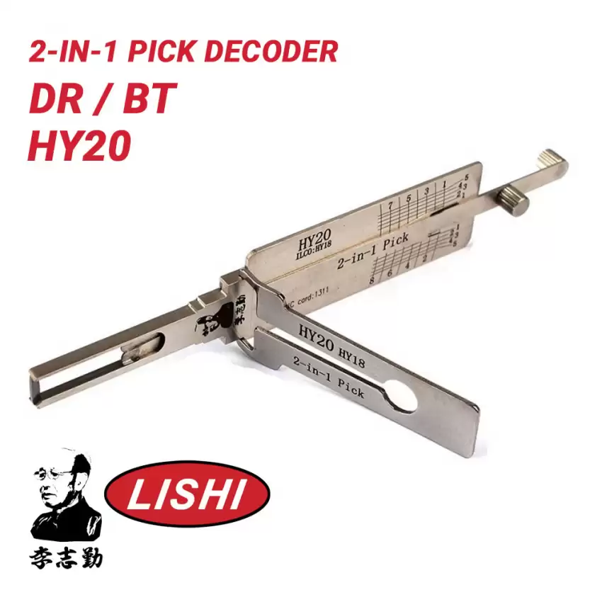 Original Lishi HY20 for Hyundai Kia 2-in-1 Pick Decoder