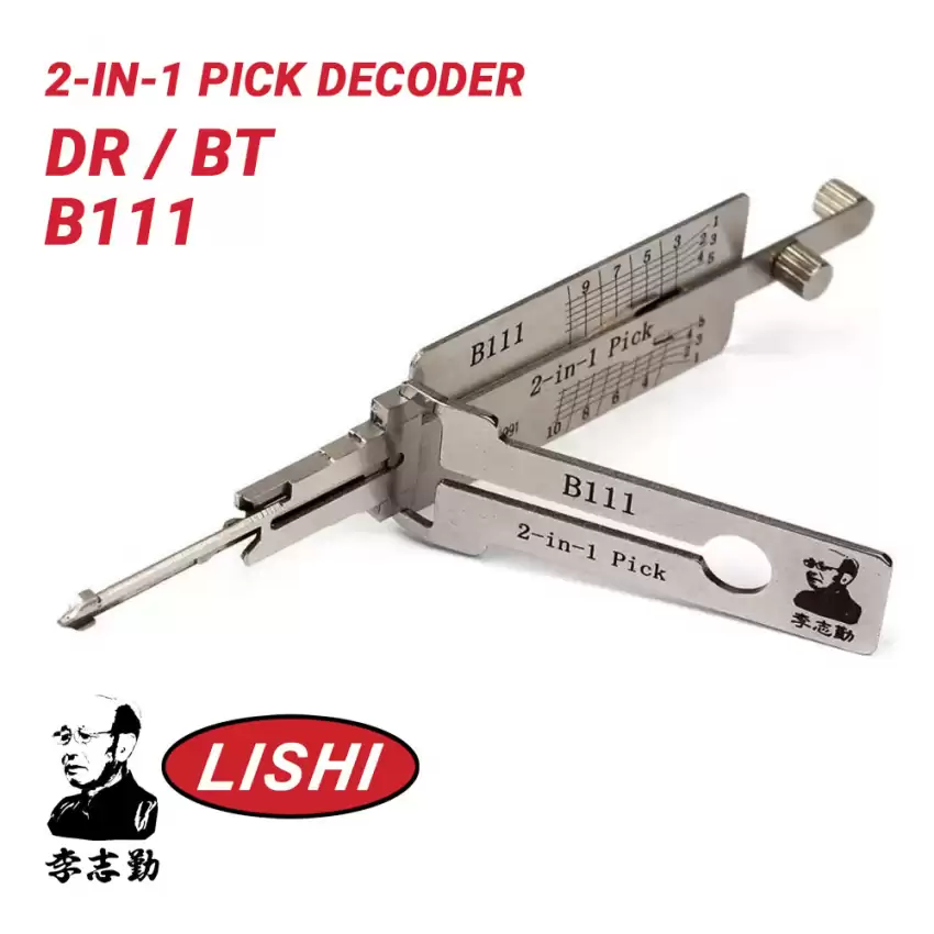 Original Lishi B111 for GM Warded 2 in 1 Pick Decoder Anti Glare