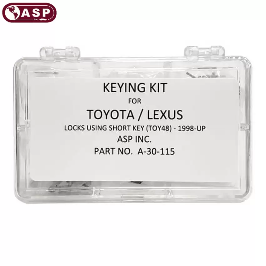 Toyota Lexus TOY48 Short Blade Keying Tumbler A-30-115