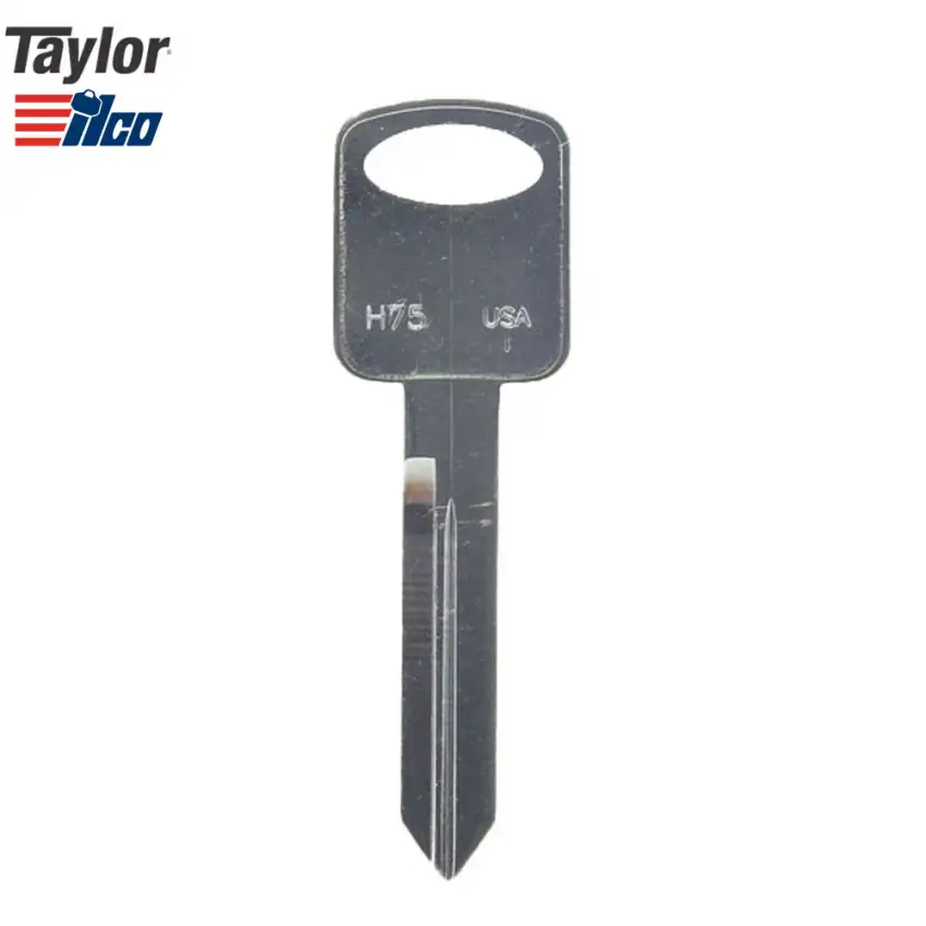 Taylor By ILCO Mechanical Nickel Plated Metal Head Key for Ford 8 Cut H75-NP