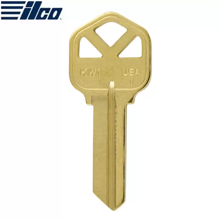 Mechanical Metal Head Key Blank KW1 Kwikset Brass Finish