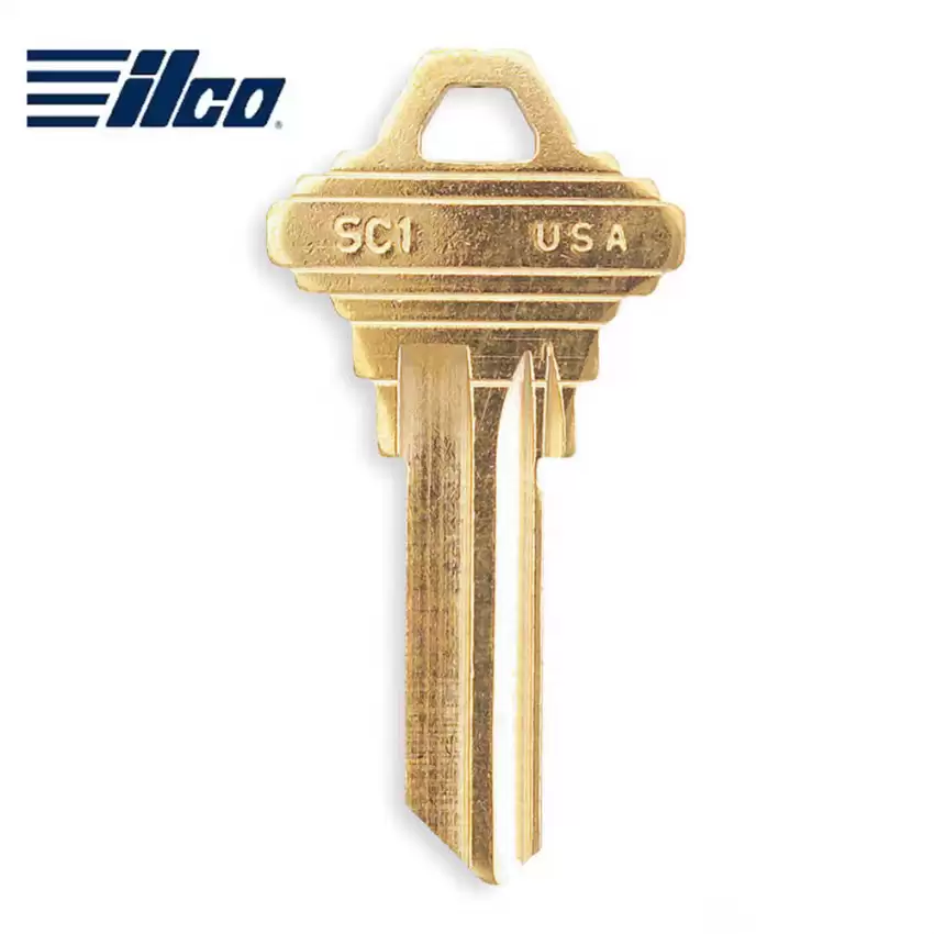 ILCO Brass Finish Schlage Key Blank Residential SC1