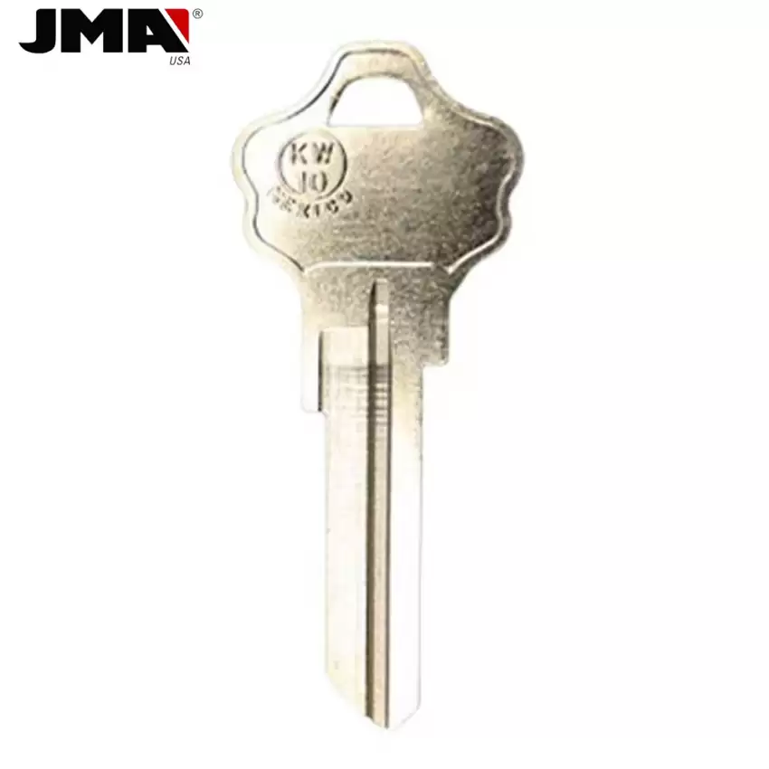 JMA Mechanical Metal Head Key Kwikset KW10 KWI-2DE Nickel Plated