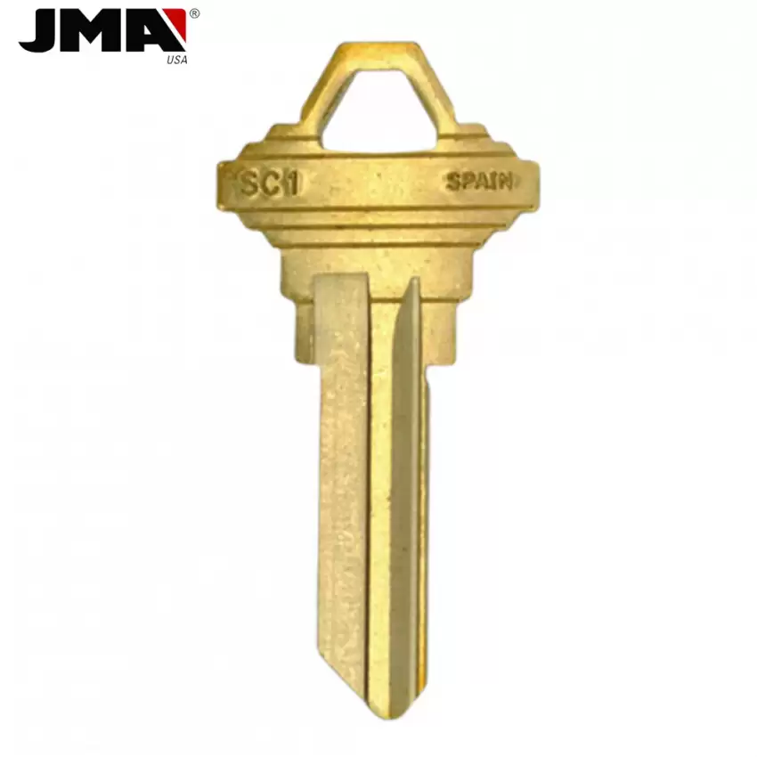 Brass Finish Schlage Key Blank Residential SC1