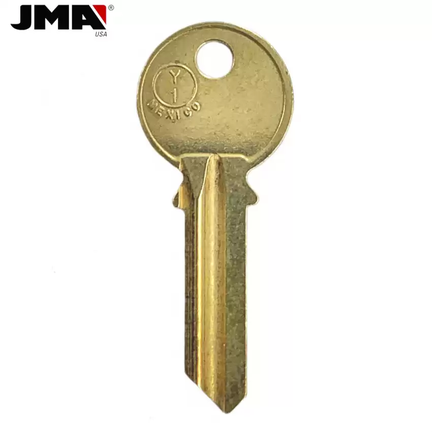 JMA Metal Key Brass Y1 999 5-Pin Yale Key YA-41DE