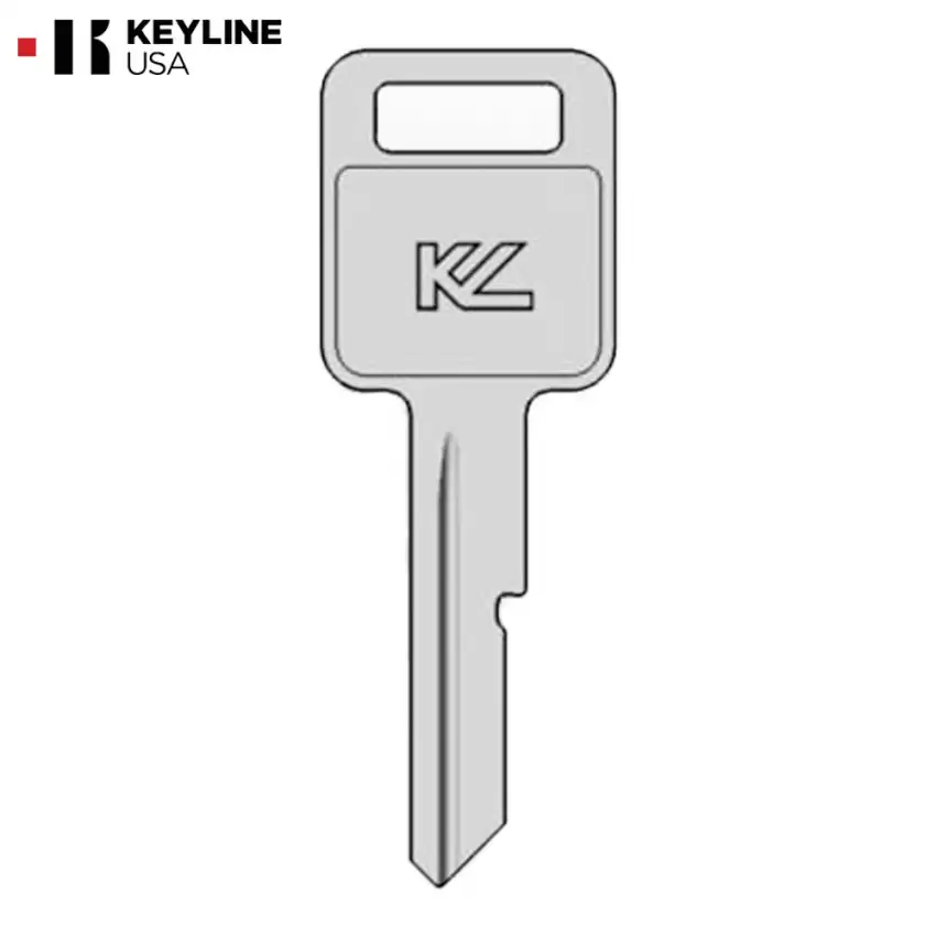 Mechanical Single-Sided 6-Cut Ignition Metal Head Key For GM B50 P1098C