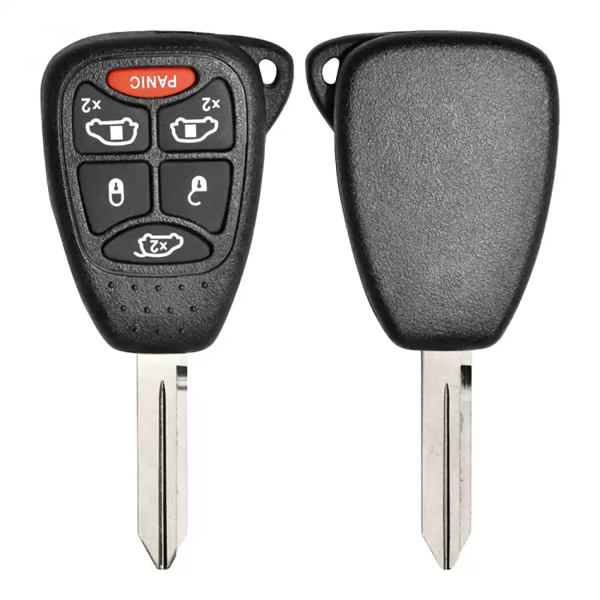 Remote Head Key Shell for Chrysler Dodge 6 Button Y160 Blade (Clip-on)