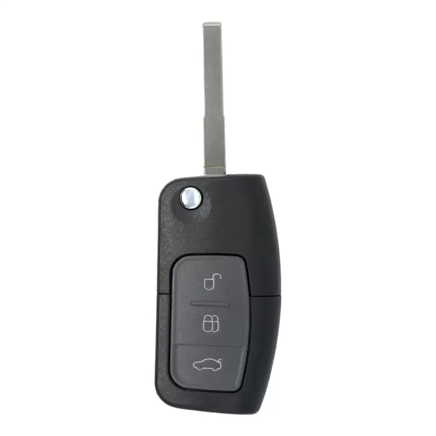 Aftermarket high Quality Replacement Car Key Case for Ford Focus Flip Rmoet 3 Buttons with laser cut Lock Unlock Trunk