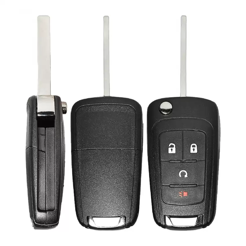 Flip Remote Shell for GM Chevrolet 4 Button  with Blade HU100 with Remote Start - RS-GM-FR11M4BP  p-2