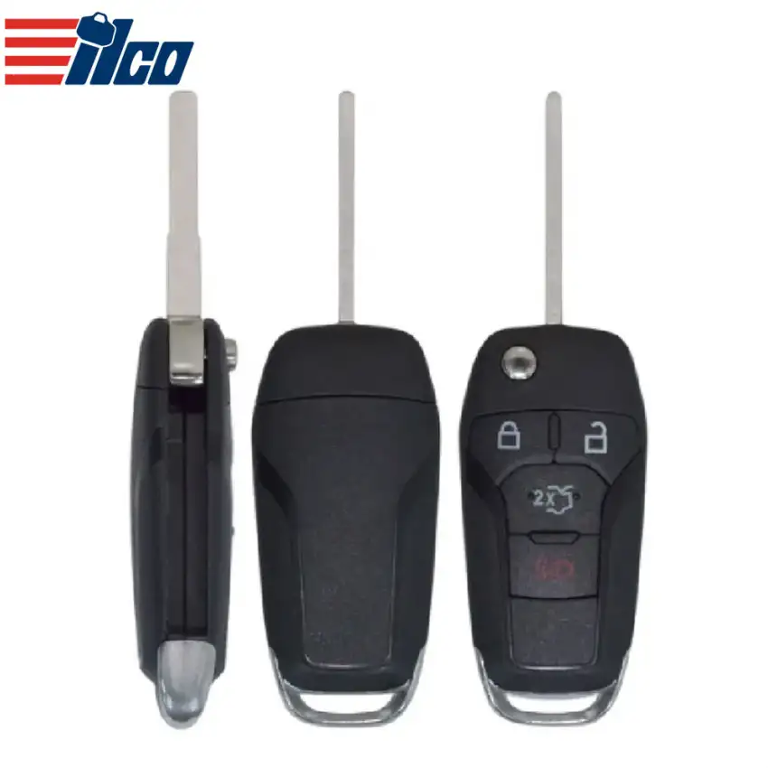 ILCO Flip Remote Key Shell for 2013-2016 Ford Fusion 4 Button SHELL-FORD-FLIP4B1