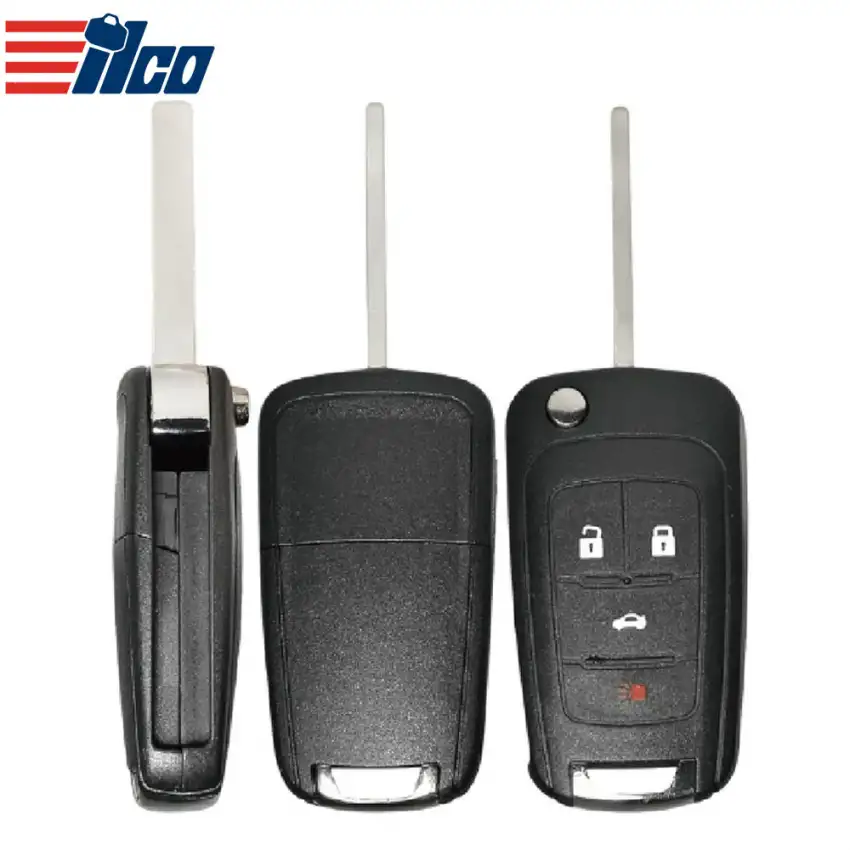 ILCO Flip Remote Key Shell for 2010-2019 GM 4 Button SHELL-GM-FLIP4B1