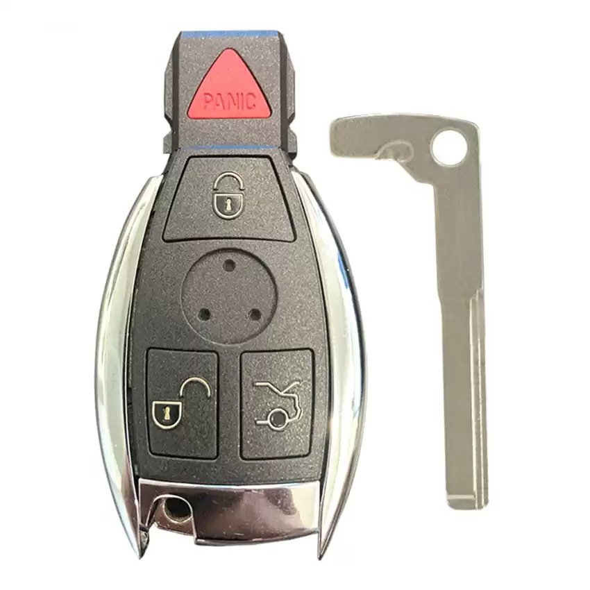 Chrome Car Key Shell For Mercedes BGA 4 Button - RS-MB-4B  p-2