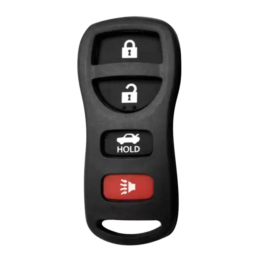 Nissan Remote Shell With Rubber Pad For Nissan 4 Button
